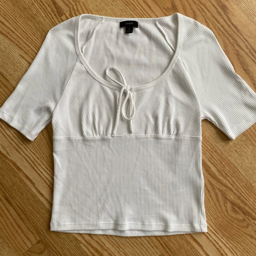 J. Crew Tie Front Keyhole Top